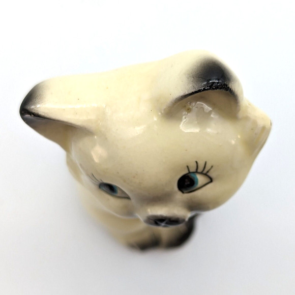 Small Mid Century Siamese Cat Figurine Anthropomorphic Hand Painted - Picture 11 of 12